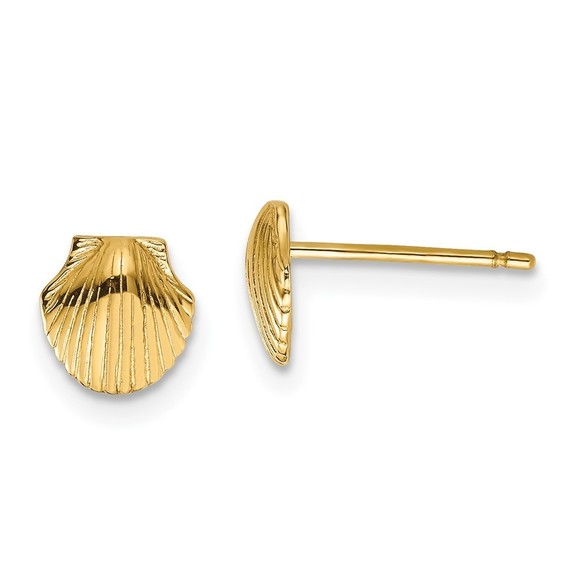14k Mini Scallop Shell Post Earrings,All Products : American Fashion Style Bags On Sale 14k Mini Scallop Shell Post Earrings,All Products : American Fashion Style Bags On Sale